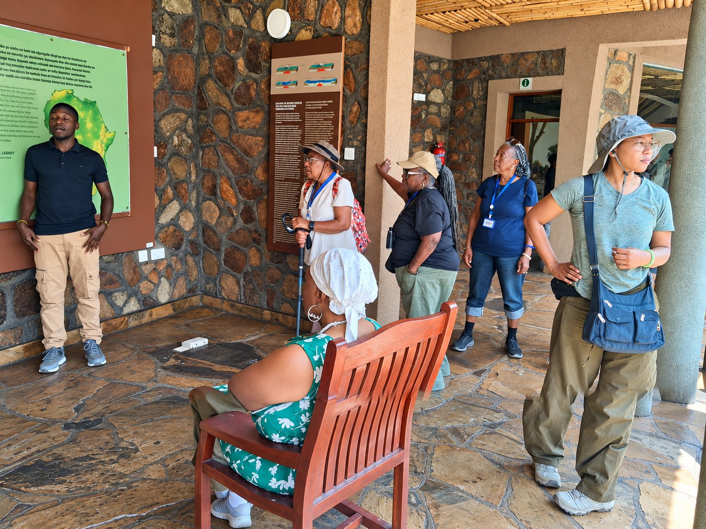 Guests exploring a museum with a local guide